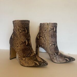 Jessica Simpson Python Snakeskin Heeled Boots
